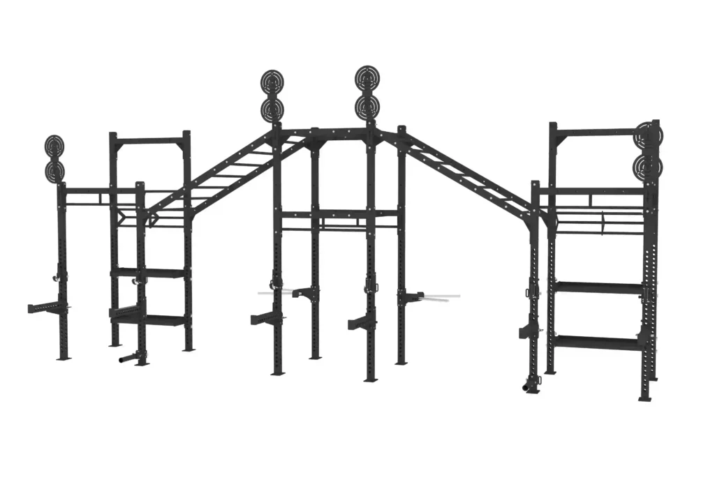 Is one multi-functional power rack sufficient for equipment configuration in a small studio gym?